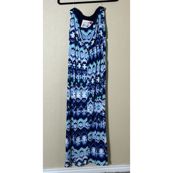 NWT Trixxi Blue Strapless Maxi Dress Beachy Blue Medium MSRP $48 - Picture 2 of 10